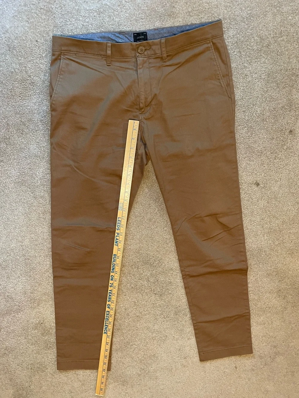 J.Crew 484 Slim-Fit Stretch Chino Pants in River Brown 33/32